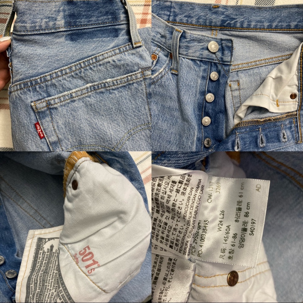 Levi’s 501 High Rise Skinny Jeans Size 24 - Picture 5 of 7
